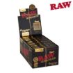 Picture of RAW BLACK NATURAL UNREFINED ARTISAN CONNOISSEUR PAPERS w/TIPS 1 1/4 SIZE, PACK/50, BOX/24