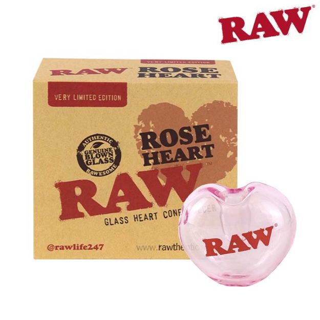 Picture of RAW GLASS PINK HEART CONE HOLDER